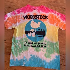 Liquid Blue Women’s  TShirt Size M WOODSTOCK Tye‎ Dye